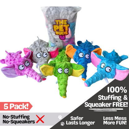 No-Squeakers, No-Stuffing Dog Toys - (6 Packs)