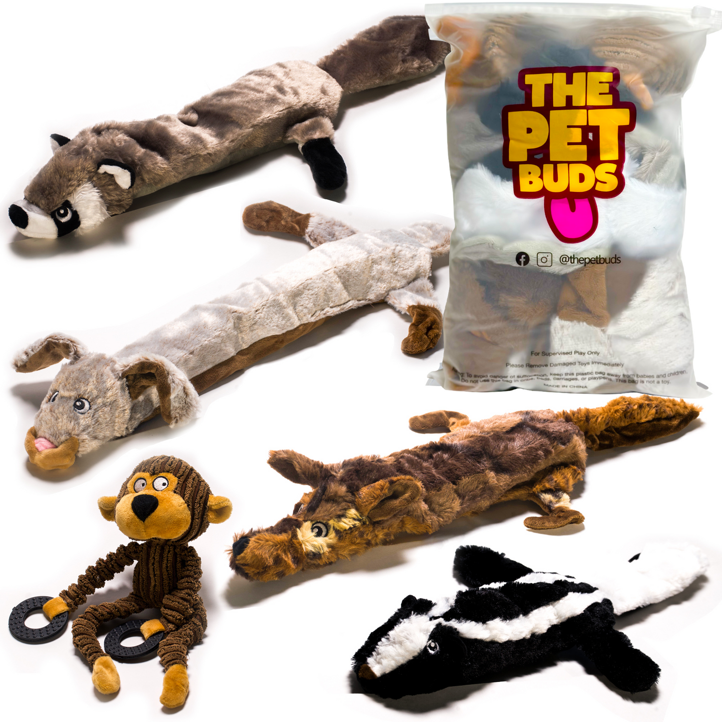 No Stuffing Dog Toys - (2 Packs)