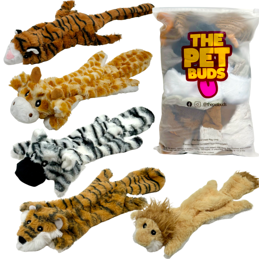 No-Squeakers, No-Stuffing Safari Toys - Single Pack